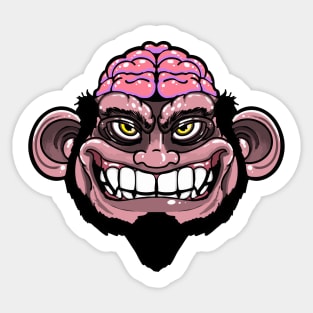 Monkey Brains Sticker